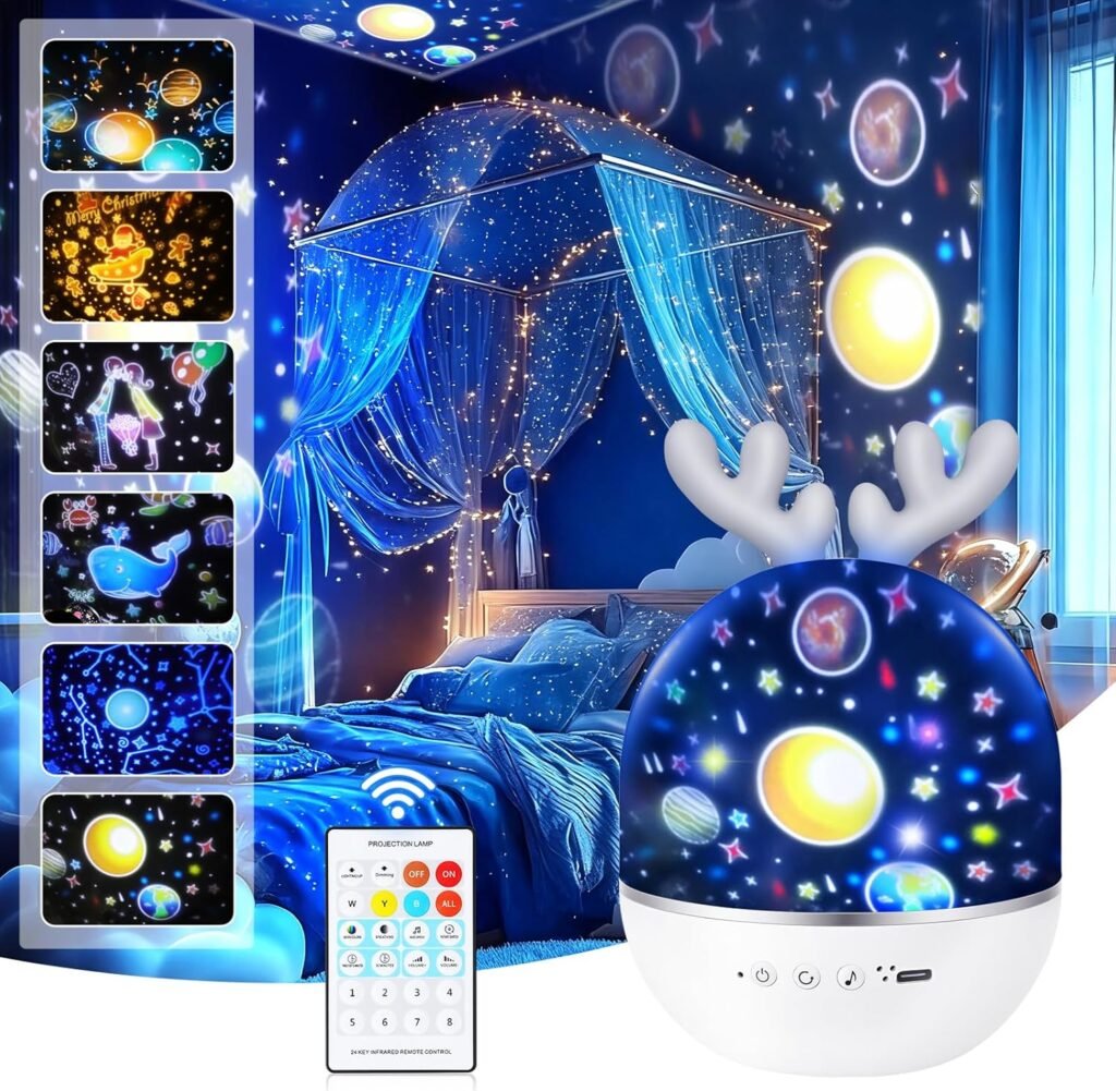Proyector estrellas bebé con control remoto